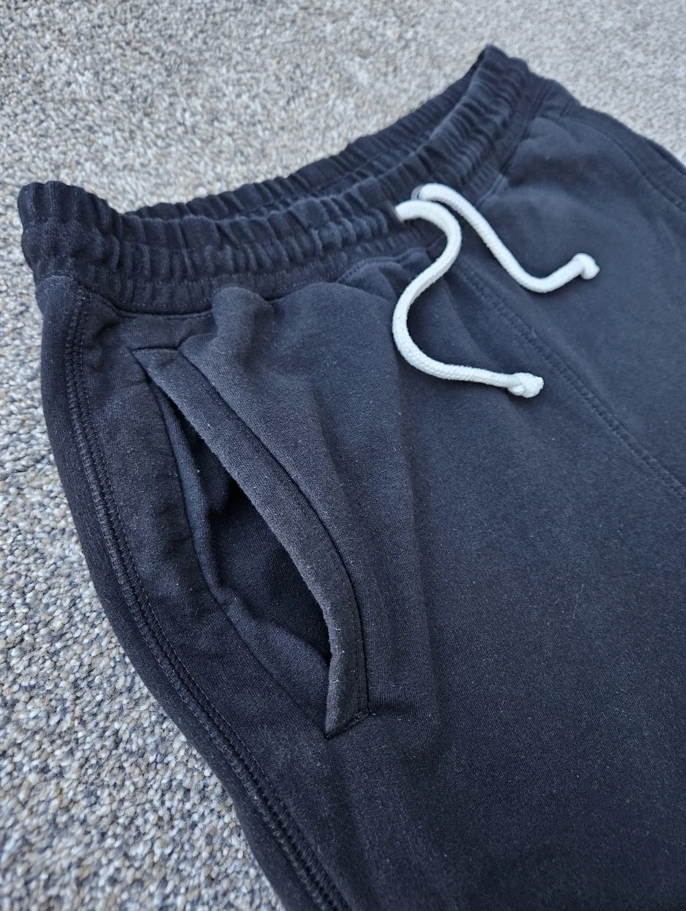 North Face Jogger Pants Black Tapered Sweatpants Pockets Warm Mens Size Medium